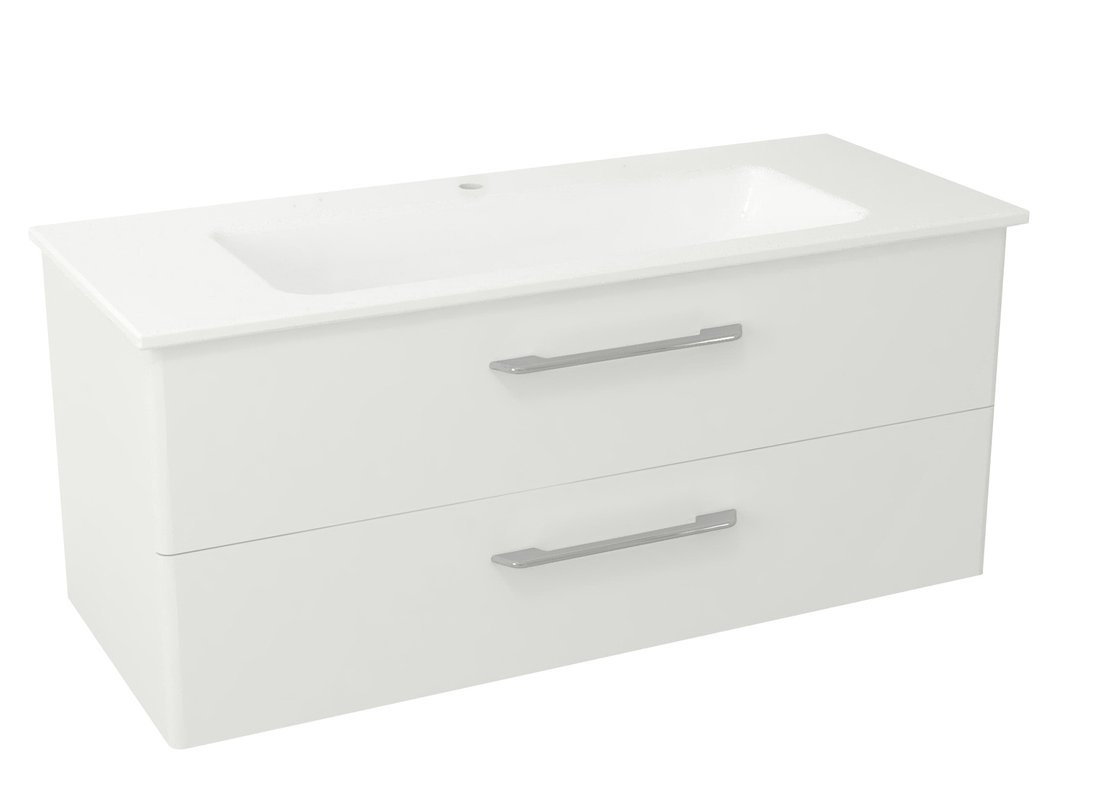 Pura PR125 umývadlová skrinka 117x50,5x48,5 cm, biela