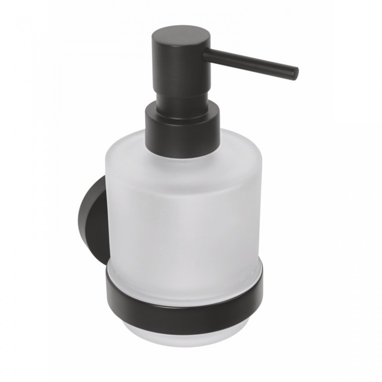 Dark XR103B dávkovač mydla, mliečne sklo, 200ml, čierny