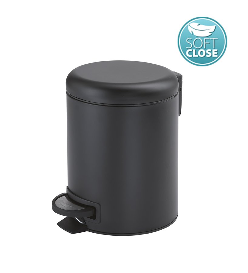 Potty 320914 odpadkový kôš 3l, Soft Close, čierny matný