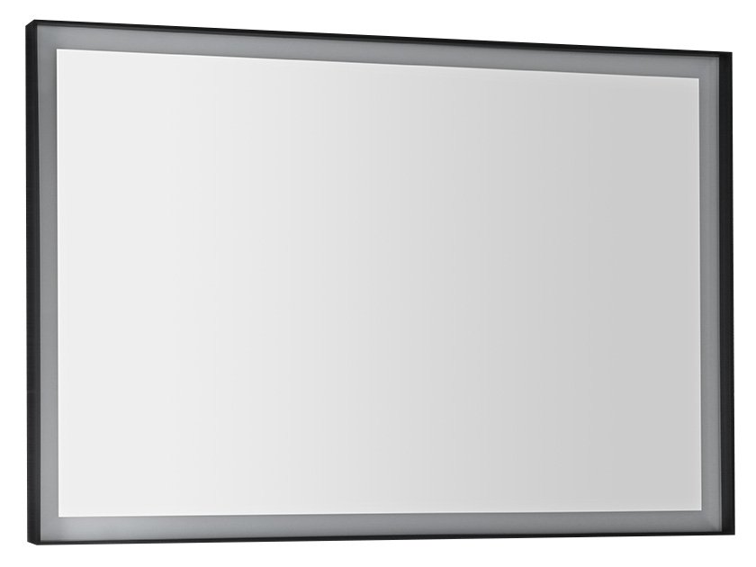 Sort LED ST100 podsvietené zrkadlo 100x70 cm, matný čierny rám