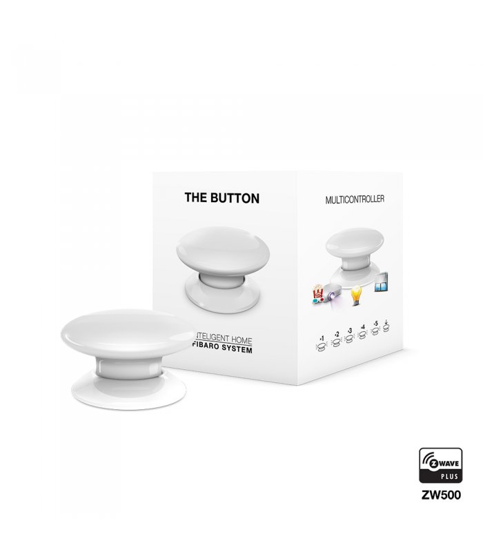 Fibaro ovládač scén - The Button (FGPB-101-1 ZW5) - Biele