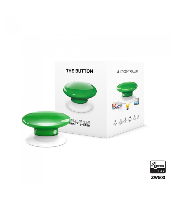 Fibaro ovládač scén - The Button (FGPB-101-5 ZW5) - Zelené