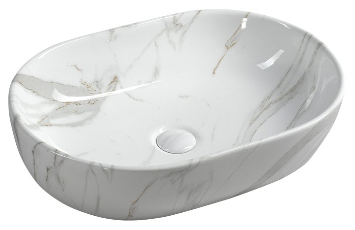 Dalma MM417 keramické umývadlo 59x42x14 cm, carrara