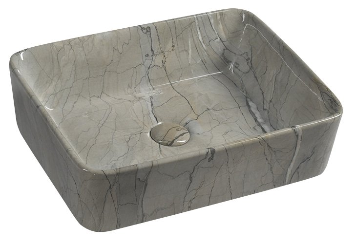 Dalma MM513 keramické umývadlo 48x38x13 cm, grigio