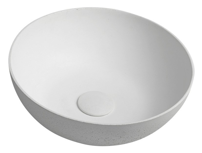 Formigo FG031 betónové umývadlo, priemer 39 cm, prírodná biela