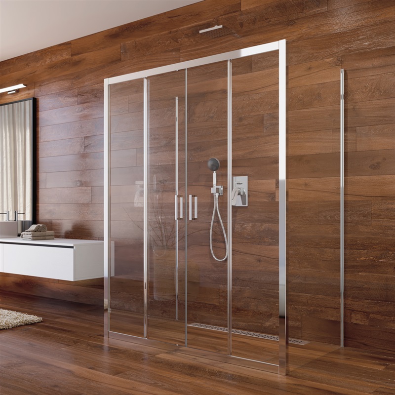 Mereo Lima CK85913K sprchový kút, obdĺžnik, 80x150x80x190 cm, chróm ALU, sklo Číre