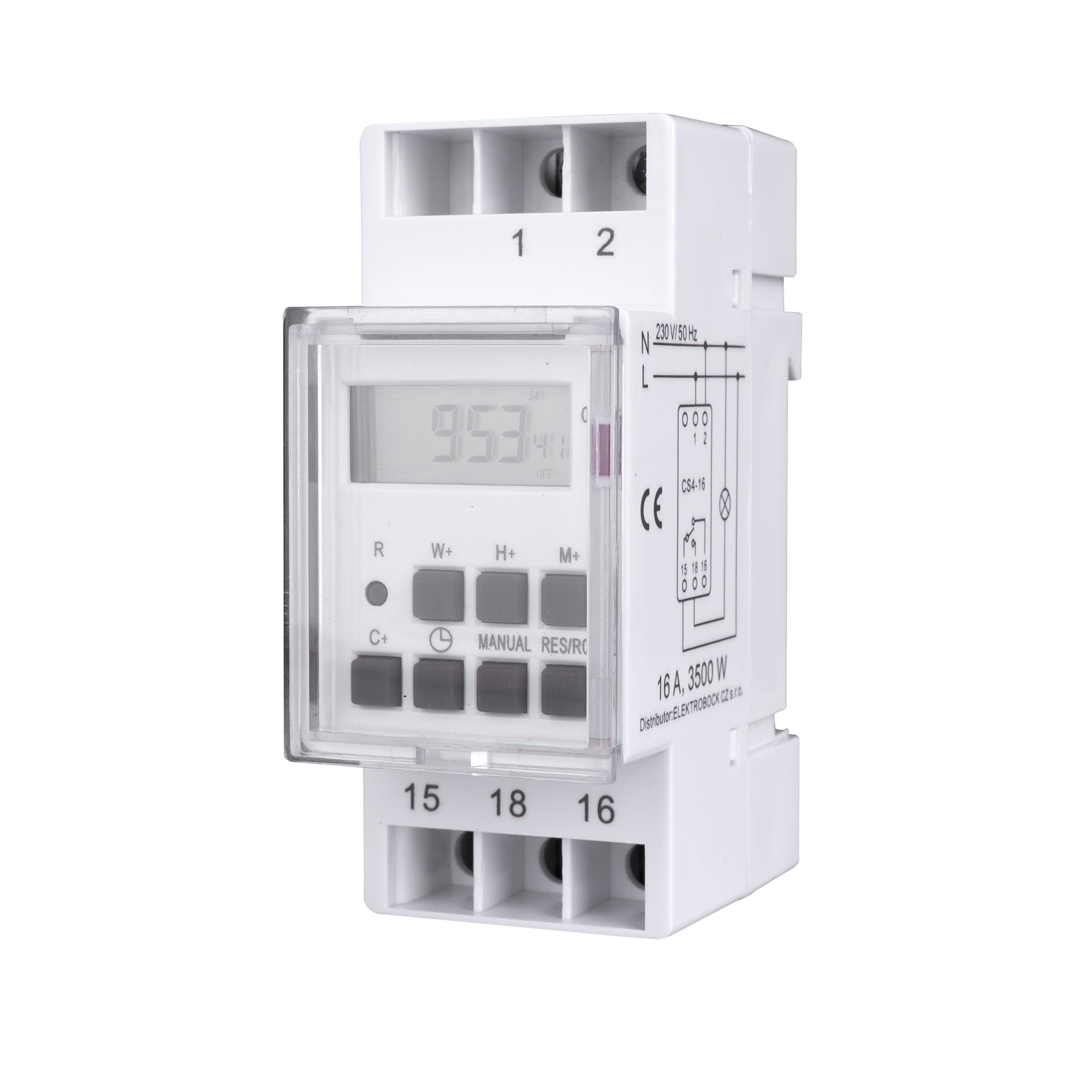 Elektrobock CS4-16 časový spínač na DIN lištu