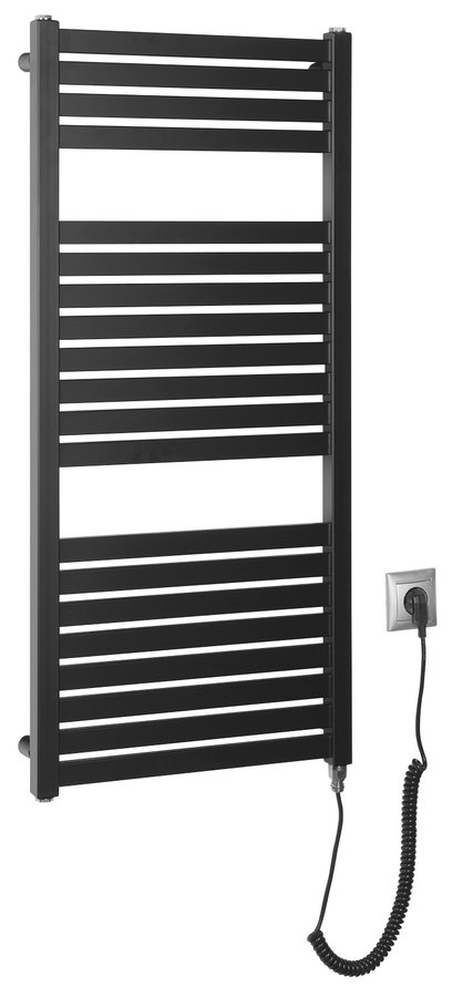 Tondi-E DE456T elektrické vykurovacie teleso, rovné, 450x970 mm, 300W, čierne matné