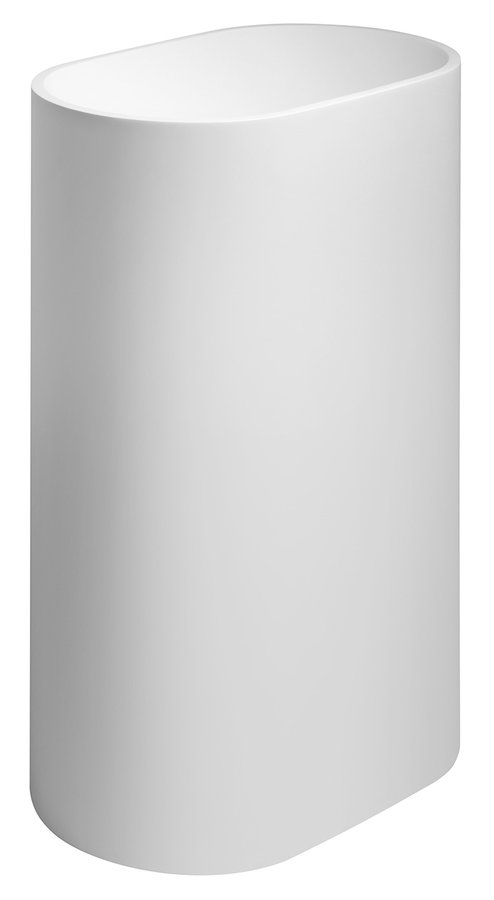 Treva TR565 voľne stojace umývadlo 56,5x85cm, liaty mramor, biele matné