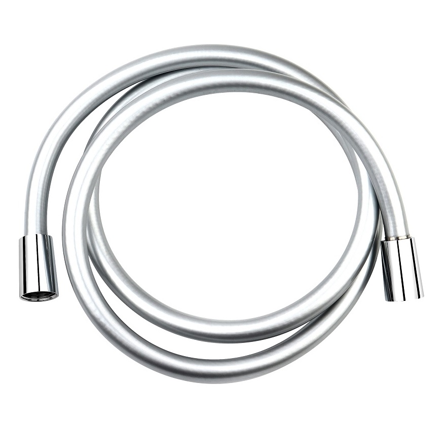 Aquaristo AQS134115 sprchová hadica s dvoma otočnými koncovkami, metalická lesklá, 150 cm