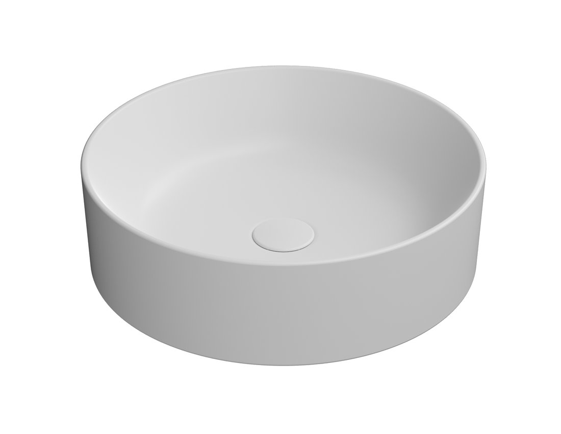 Kube X 942709 keramické umývadlo na dosku, priemer 45cm, biele matné