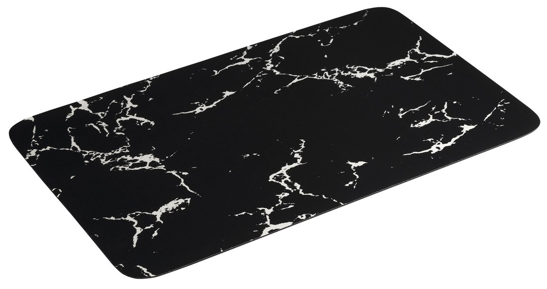 Aqualine PCD011 kúpeľňová predložka 50x80cm, absorpčná, čierna/mramor