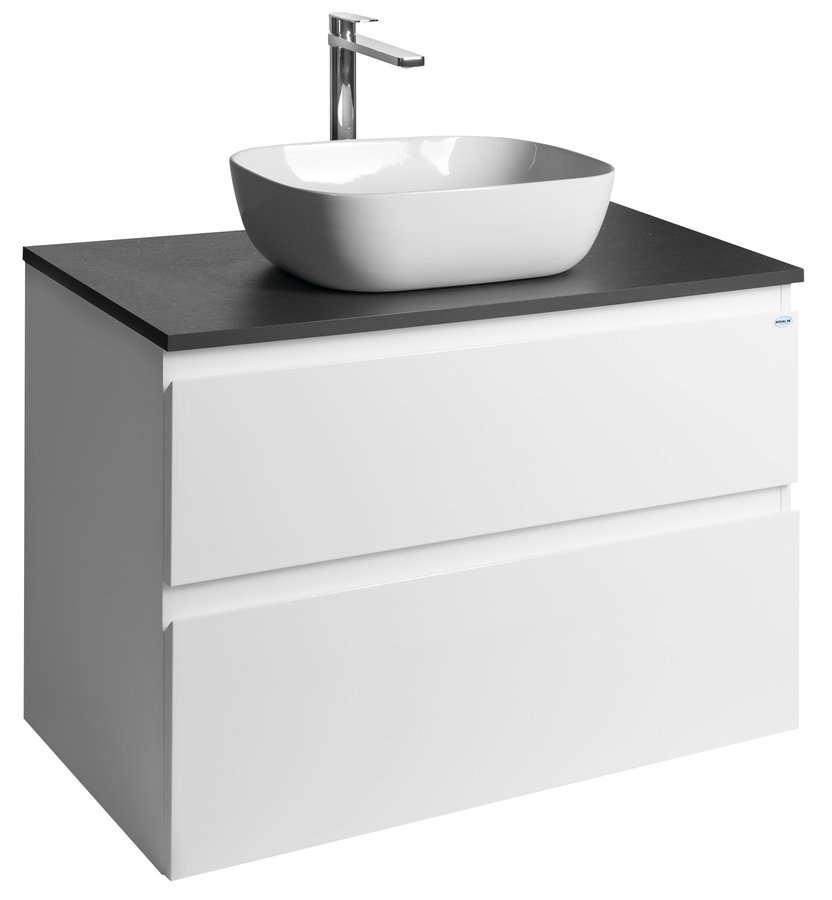 Altair AI290-03 skrinka s doskou 87,5 cm, biela/antracit bridlica