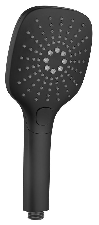 Sapho 1204-52B ručná sprcha s tlačidlom, 109x109mm, ABS/čierna matná