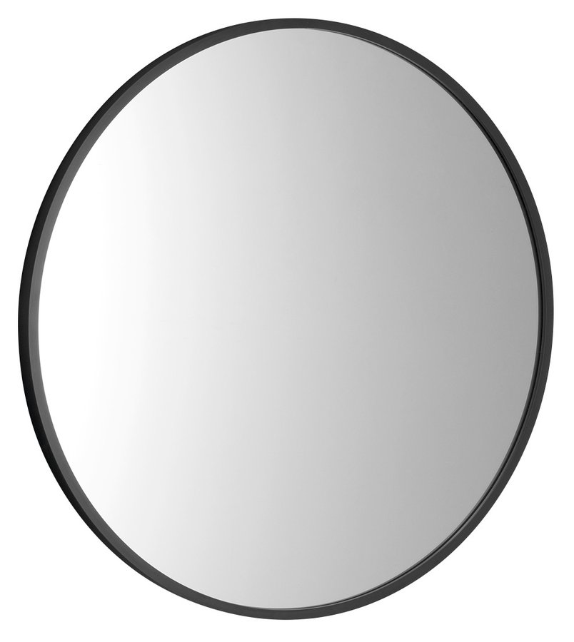 Notion Slim NT500 guľaté zrkadlo v ráme, 50cm, čierne matné