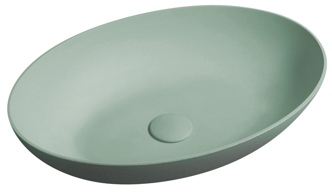 Formigo FG223 betónové umývadlo na dosku, 60x40cm, zelené