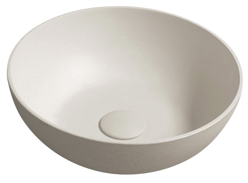 Formigo FG314 betónové umývadlo na dosku, priemer 39cm, pieskové