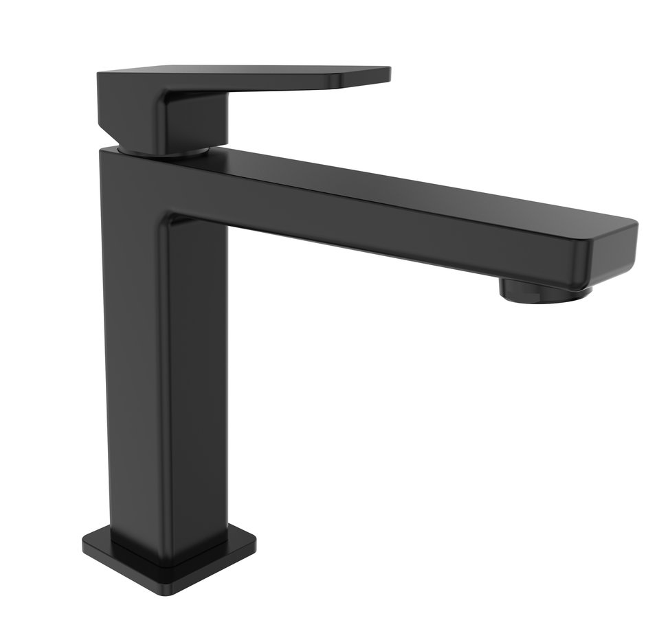 Tursi TI004B umývadlová batéria bez výpuste, výška 190mm, čierna matná