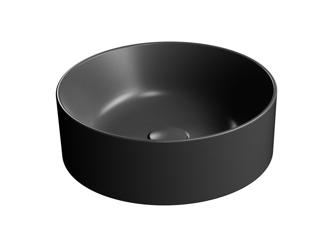 Kube X 942626 umývadlo na dosku, priemer 40 cm, čierne matné
