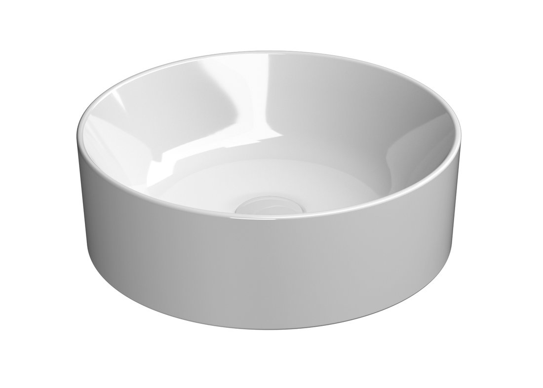 Kube X 942611 umývadlo na dosku, priemer 40cm, biele ExtraGlaze