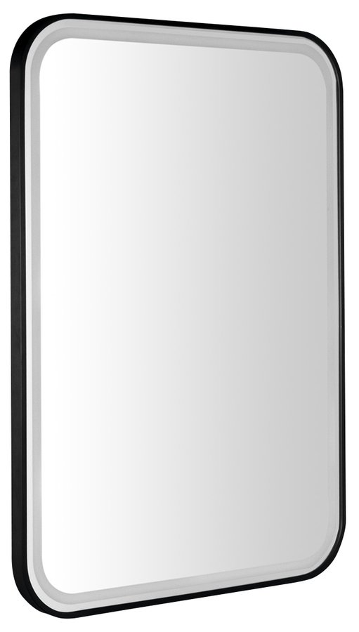 Cetis CT080 zrkadlo s LED osvetlením 60x80 cm, čierne matné