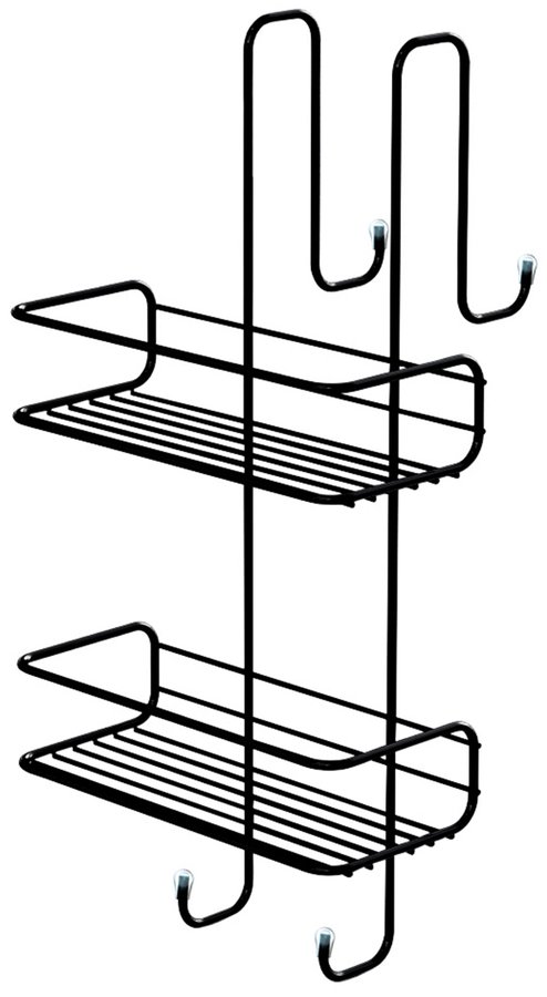 Chrom Line 248514 polica 240x490x220 mm, čierna