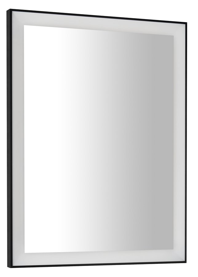 Gano LG260 zrkadlo s LED osvetlením 60x80cm, čierne