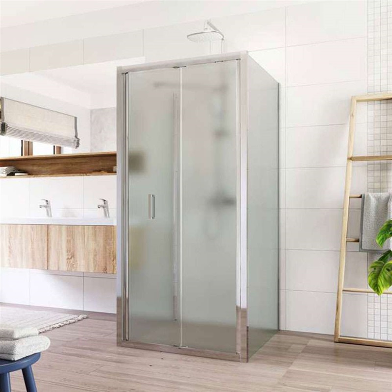 Mereo Lima CK86212K sprchový kút, štvorec k stene, 80x80x80x190 cm, chróm Alu, sklo Point
