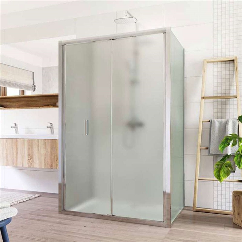 Mereo Lima CK87252K sprchový kút, obdĺžnik k stene, 80x100x80x190 cm, chróm Alu, sklo Point