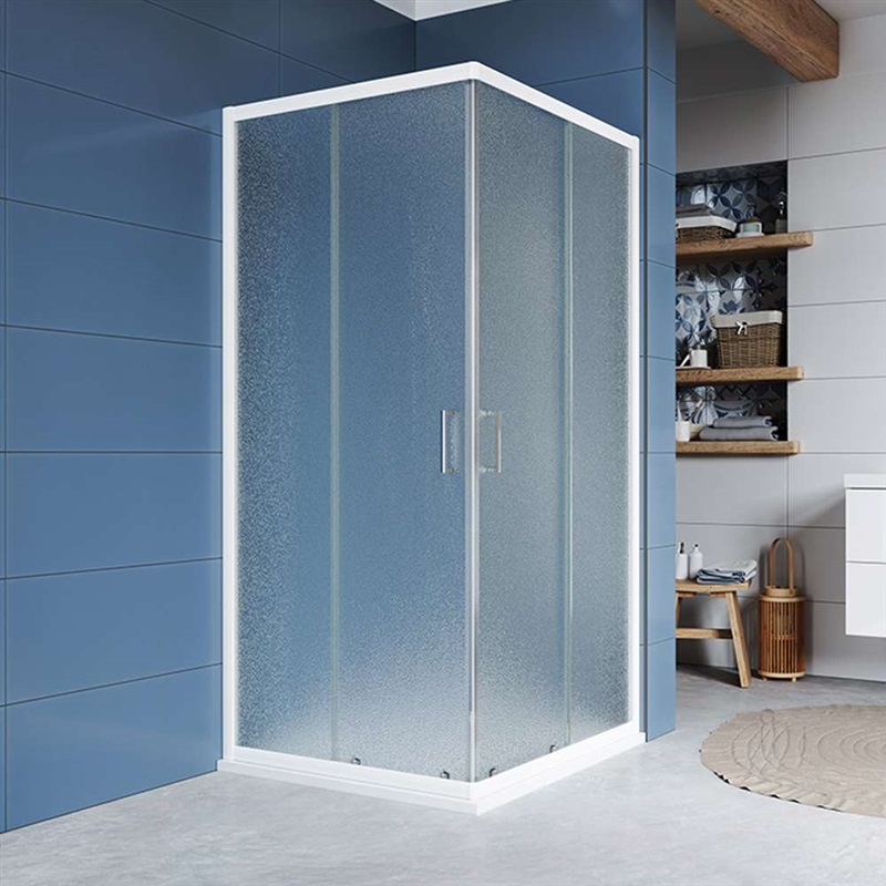 Mereo Kora CK34111Z sprchový kút štvorec 90 cm, biely ALU, sklo Grape