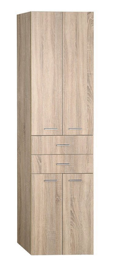 Zoja 51296 skrinka vysoká 50x184x29 cm, dub platin, zásuvky