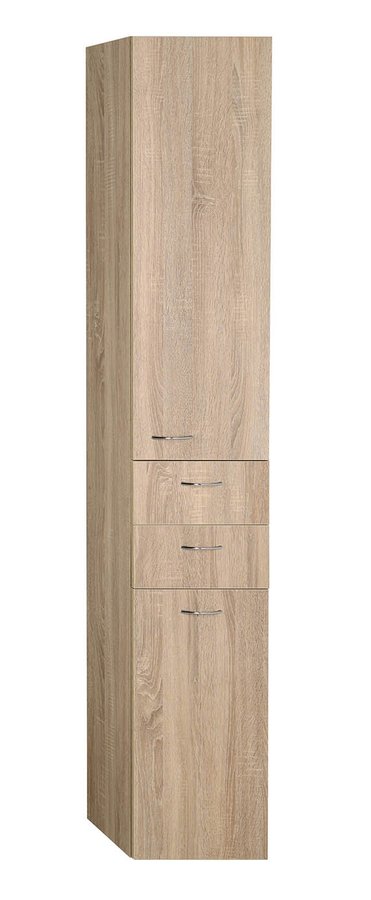 Zoja 51232 skrinka vysoká s košom 35x184x29 cm, ľavá, dub platin