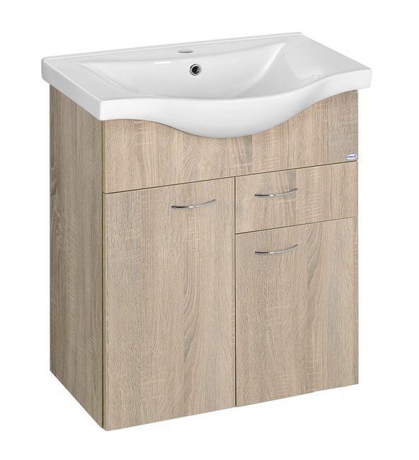 Keramia Fresh 50066 umývadlová skrinka, 60,6x74x34 cm, dub platin