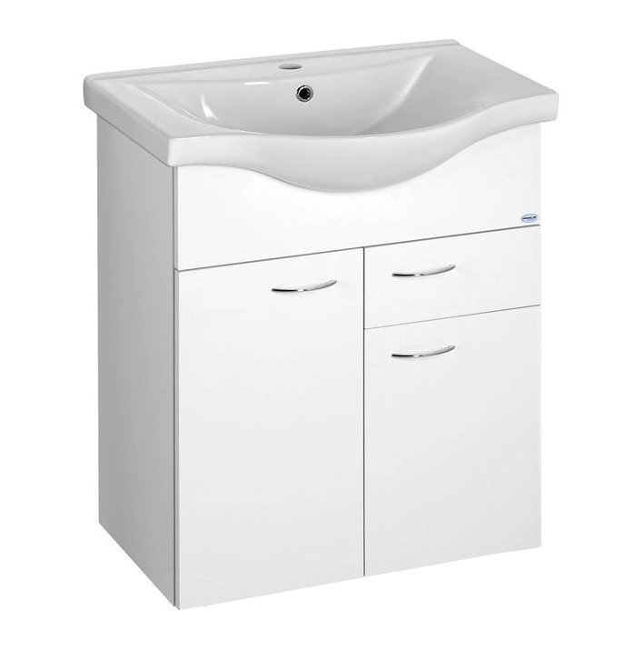 Keramia Fresh 50064A umývadlová skrinka, 1 zásuvka, 60,6x74x34cm, biela
