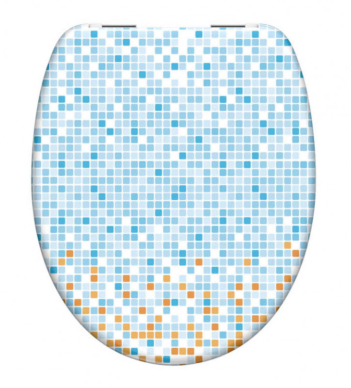 Schütte Mosaik Blau-Orange WC sedátko duroplast, Soft Close