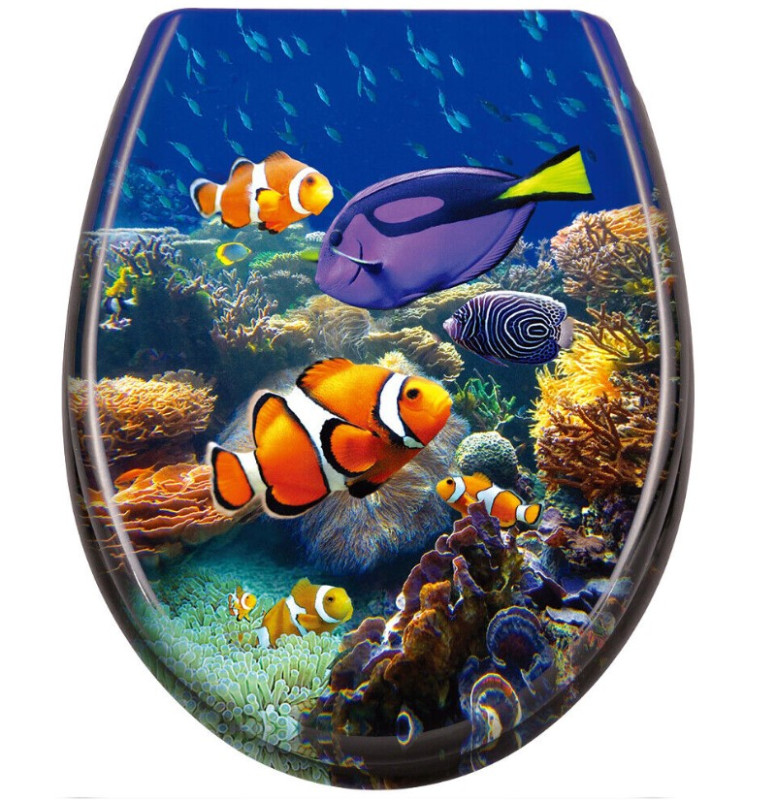 Schütte Sea Life duroplast WC sedátko, Soft Close