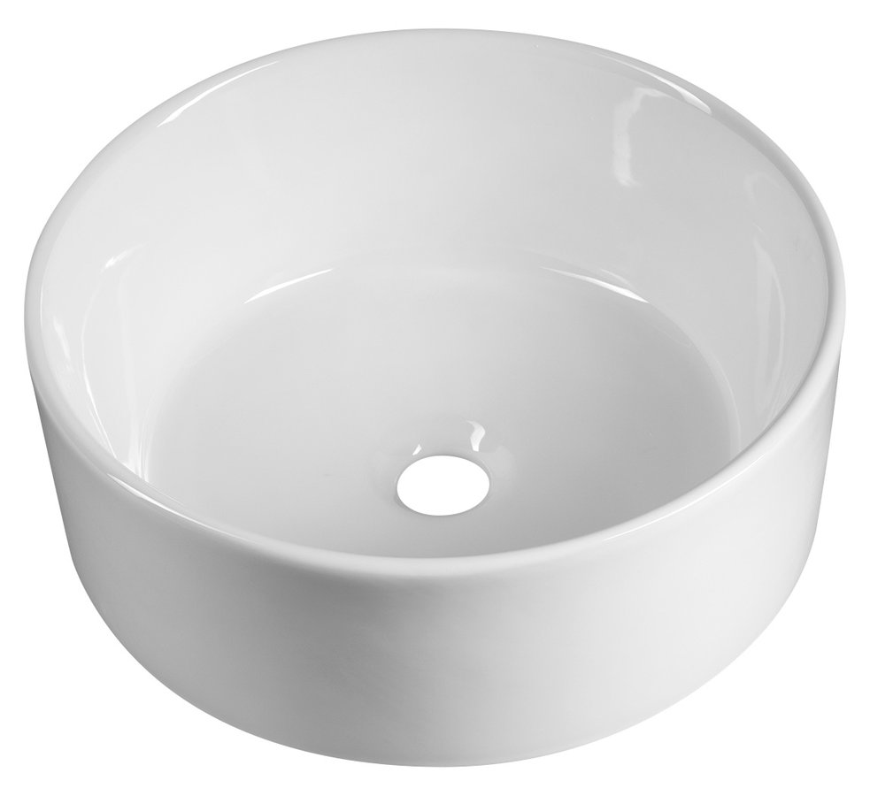 Aqualine 40150 keramické umývadlo na dosku, priemer 40cm, biele