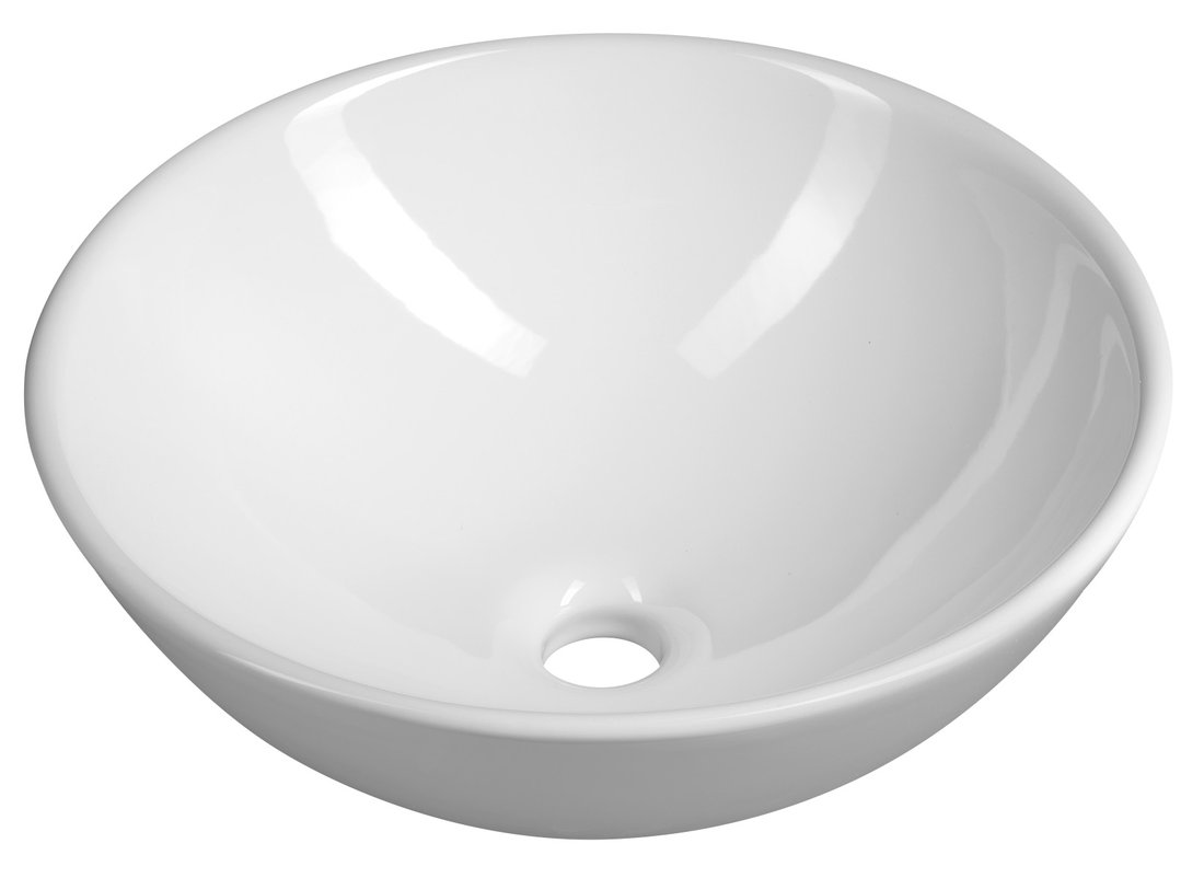 Aqualine 40155 keramické umývadlo na dosku, priemer 41 cm, biele