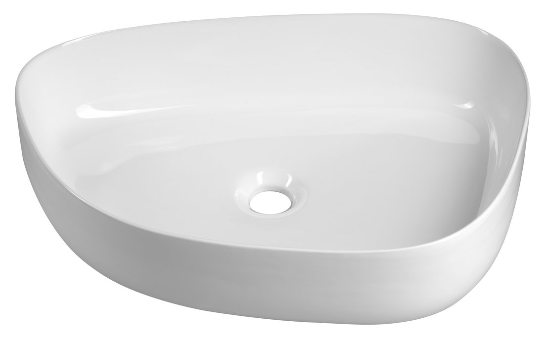 Aqualine 55421 keramické umývadlo na dosku, 55x42cm, biele
