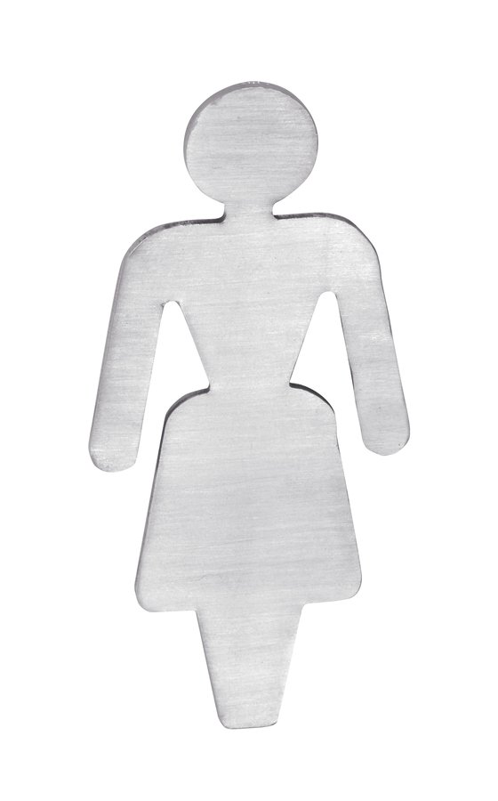 Sapho XP130 označenie dámskych toaliet, 80x35x2mm, nerez mat
