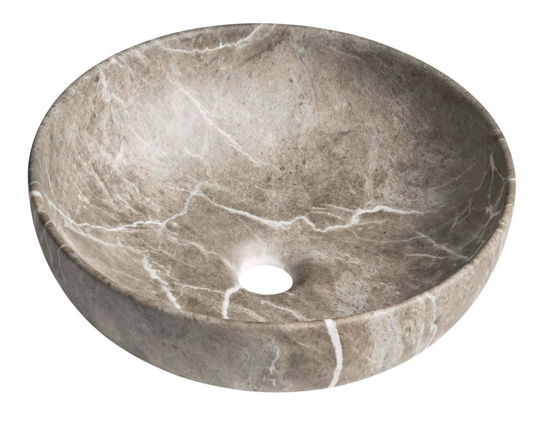 Rondane AR435BM keramické umývadlo na dosku priemer 41cm, breccia marmor