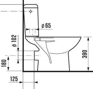 Jika Zeta WC kombi zadný odpad, spodné napúšťanie H8253960002423