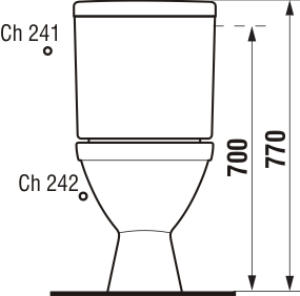 Jika Lyra Plus WC kombi šikmý odpad, bočné napúšťanie H8263840002411