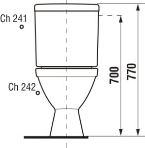 Jika Lyra Plus WC kombi spodný odpad, bočné napúšťanie H8263870002413