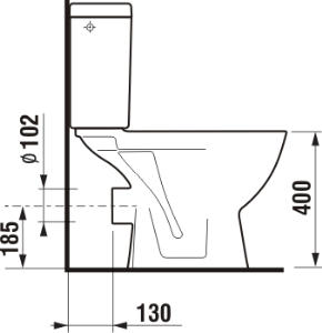 Jika Lyra Plus WC kombi vodorovný odpad, spodné napúšťanie H8263860002423