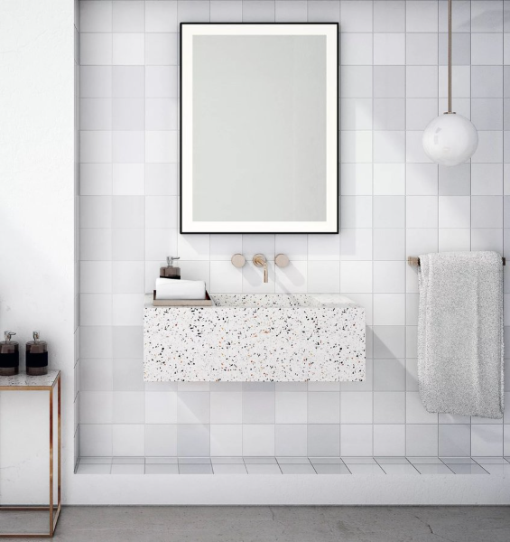 Gano LG260 zrkadlo s LED osvetlením 60x80cm, čierne