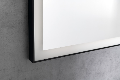 Gano LG260 zrkadlo s LED osvetlením 60x80cm, čierne