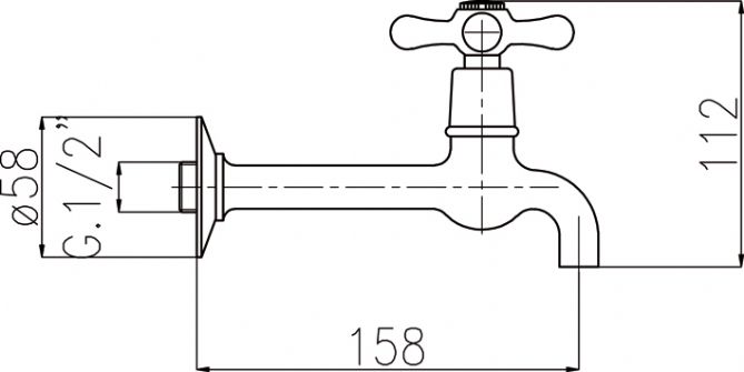 Faris Liberty 038-A nástenný ventil 15cm
