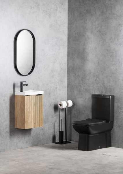 Lara LR360 WC kombi, spodný/zadný odpad, splachovací mechanizmus, čierna matná