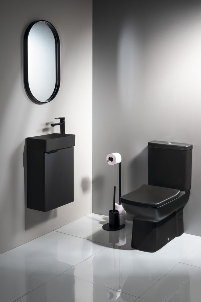 Lara LR360 WC kombi, spodný/zadný odpad, splachovací mechanizmus, čierna matná